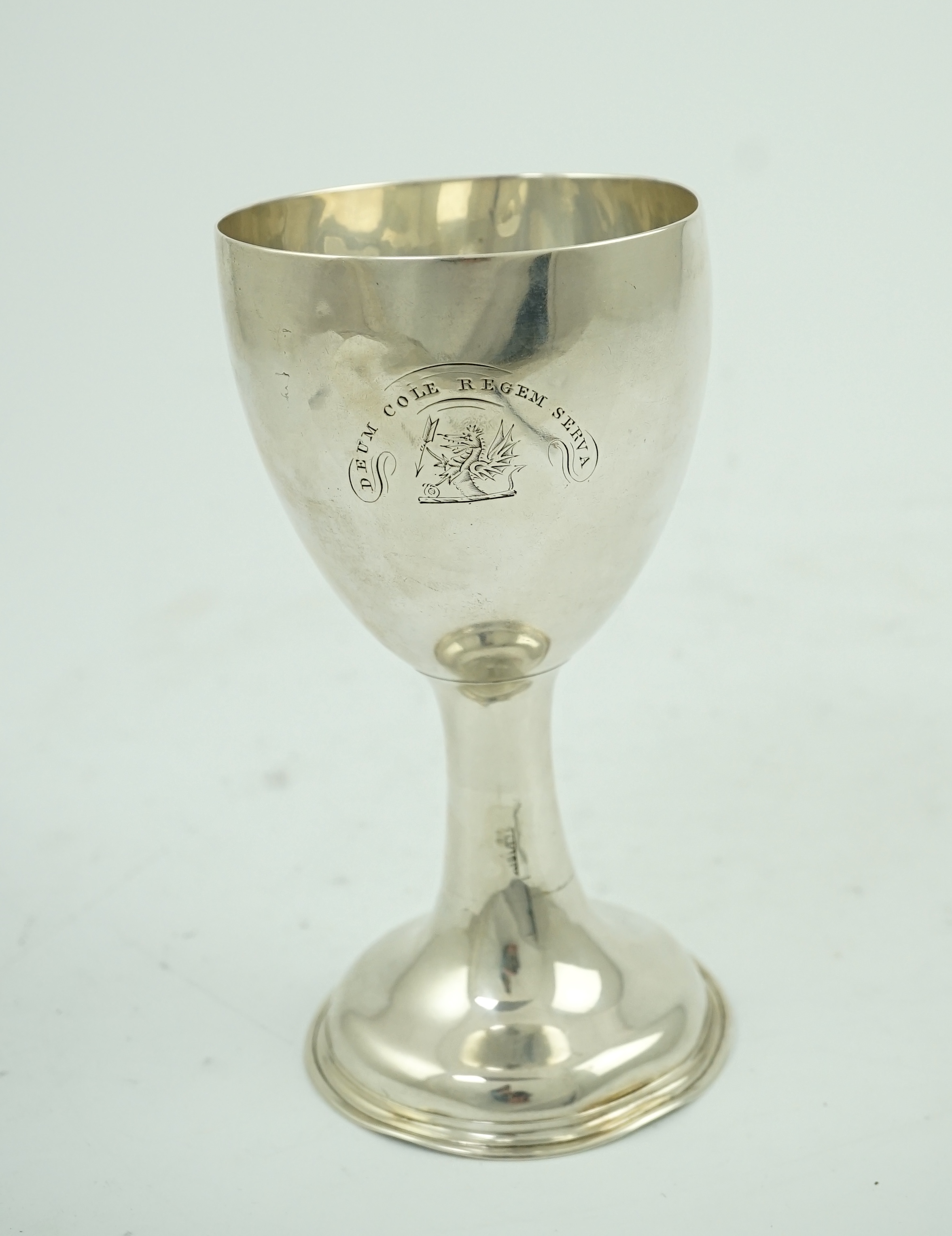 A rare George III Irish provincial silver goblet, by William Reynolds, Cork, circa 1770